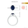 thumbnail image 5 of ANGARA Natural 2 Ct Prong-Set Oval Sapphire Cathedral Solitaire Ring in 14K White Gold for Women (Size-9x7mm) | September Birthstone, Anniversary, Jewelry Gift for Women | Natural Blue Sapphire Ring, 5 of 9