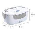 thumbnail image 2 of Stainless Steel Electric Lunch Box, Portable Food Warmer for Car & Home Dual Use, Food Grade Material, 1.5L Capacity+0.45L Compartment, Excellent Fast Heating Function, 2 of 8
