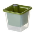 thumbnail image 3 of Maceta decorativa con autorriego para plantas, pequeña maceta para suculentas, flores y cafetería Verde, 3 of 8