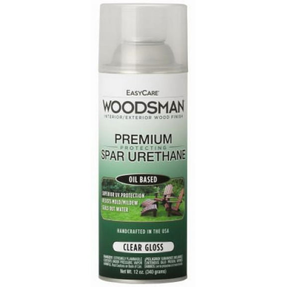 Woodsman SV12-AER 12 oz Can of Indoor / Outdoor Oil Based Clear Gloss Spar Urethane - Quantity of 3
