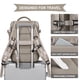 thumbnail image 4 of Mochila de viaje WONHOX Carry on para mujer y hombre, gris y marrón, 4 of 8