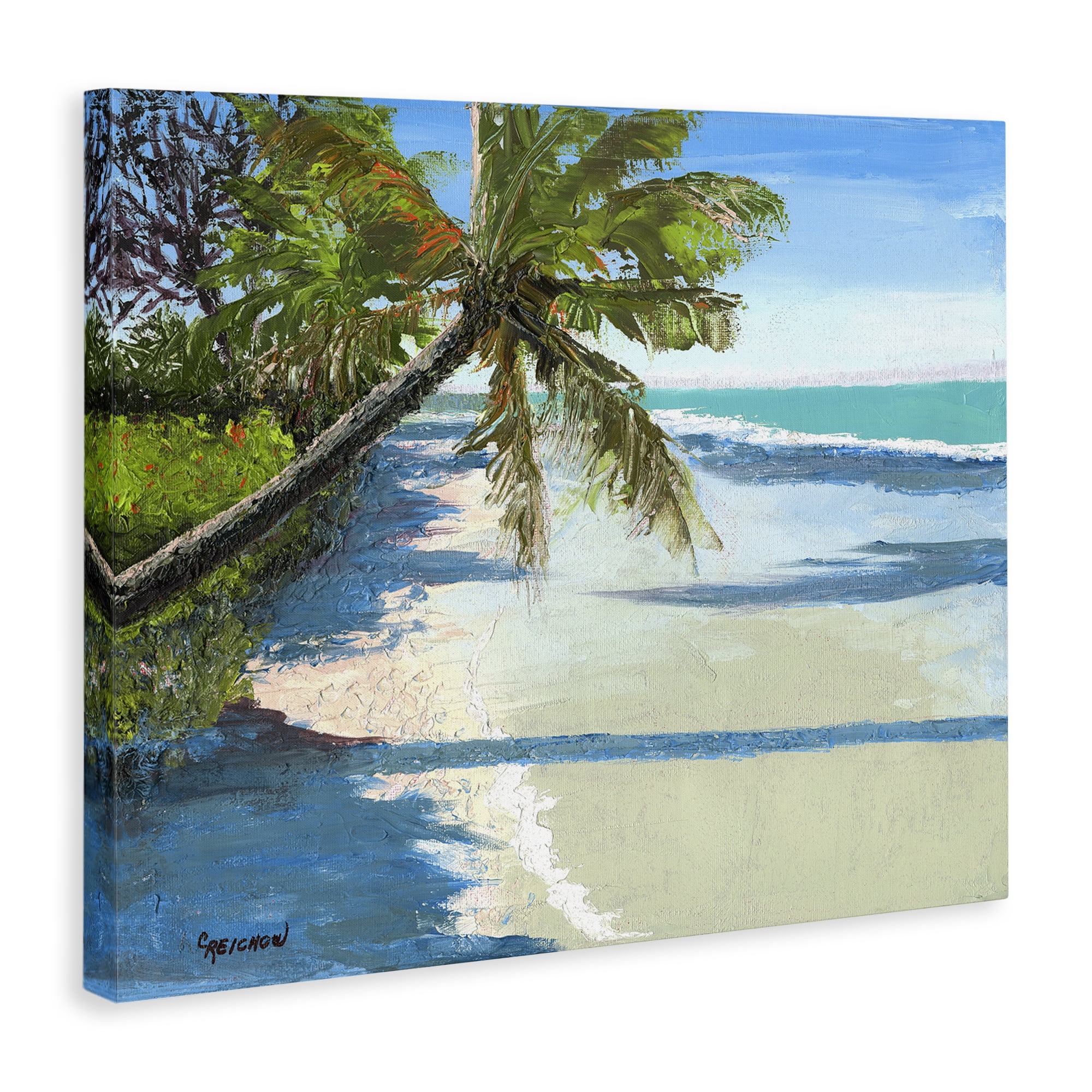 Stupell Industries Beach Shadows Landscape Landscape & Nature Painting Wrapped Canvas Art Print Wall Art, 40 x 30