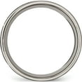 thumbnail image 2 of Titanium Polished Laser Design 8mm Flat Band (Size 12) Made In China tb3c-12, 2 of 5