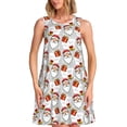 thumbnail image 1 of Easygdp Christmas Santa Claus para Vestido Transpirable de Mujer, Vestido Suelto de Manga Corta con Pliegues y Bolsillos para el Verano, 1 of 7