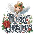 thumbnail image 1 of Kit Con Forma Especial Parcial 5D DIY Ángel Navidad 30x30cm, 1 of 9