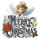 thumbnail image 1 of Kit Con Forma Especial Parcial 5D DIY Ángel Navidad 30x30cm, 1 of 9