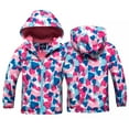 thumbnail image 4 of Girls Boys Rain Jackets for Kids Toddler Lightweight Waterproof Raincoats Hooded Rushing Jacket Sports Windbreakers Sizes 3-12T, 4 of 9