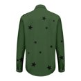 thumbnail image 4 of Women's Blouses & Button-Down Shirts, Comdrip Women Casual Lapel Button Long Sleeve Shirts Colorful Line Printed Long Sleeve Casual Shirts Womens Button Down Blouse Green 4XL, 4 of 7