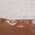 thumbnail image 6 of Noble House Brenizer Fabric and Faux Leather 5 Foot Two Toned Bean Bag, Light Gray and Coffee Brown, 6 of 9