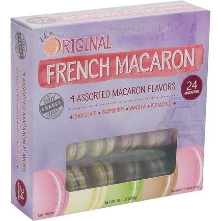 French Macarons Four Assorted Flavors, 24 ct