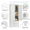 thumbnail image 4 of DEALTOPS Tall Storage Cabinet with Spacious Storage and Adjustable Shelf for Bathroom, Living Room, White, 4 of 7