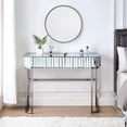 thumbnail image 2 of Mirrored Console Dressing Table with 2 Drawers | For Makeup, Jewelry Storage | Soft Edges for Safety and Modern Aesthetics, 2 of 4