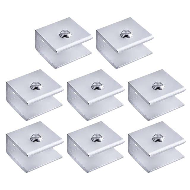 MasteelfCA 8pcs Square Adjustable Glass Clip Glass Support Clip Bracket Glass Clamp Bracket