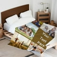thumbnail image 4 of Custom Blanket Customized Blankets with Photos Personalized Picture Blankets Customizable Blanket Throw with Picture Upload Customized Gift for Man Women Couple Valentine 4 Sizes 4 Photo Collage, 4 of 6