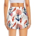thumbnail image 2 of Lsque Koi Fish And Corals Printed Women's Running Shorts with Liner Pockets,Elastic Quick Dry Workout Athletic Gym Yoga Shorts,Womens High Waist Shorts-Medium, 2 of 9