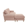thumbnail image 5 of Rustic Manor Yvette Linen Chaise Mid-Century Modern Reversible L-Shaped Sectional Sofa, Blush, 5 of 10