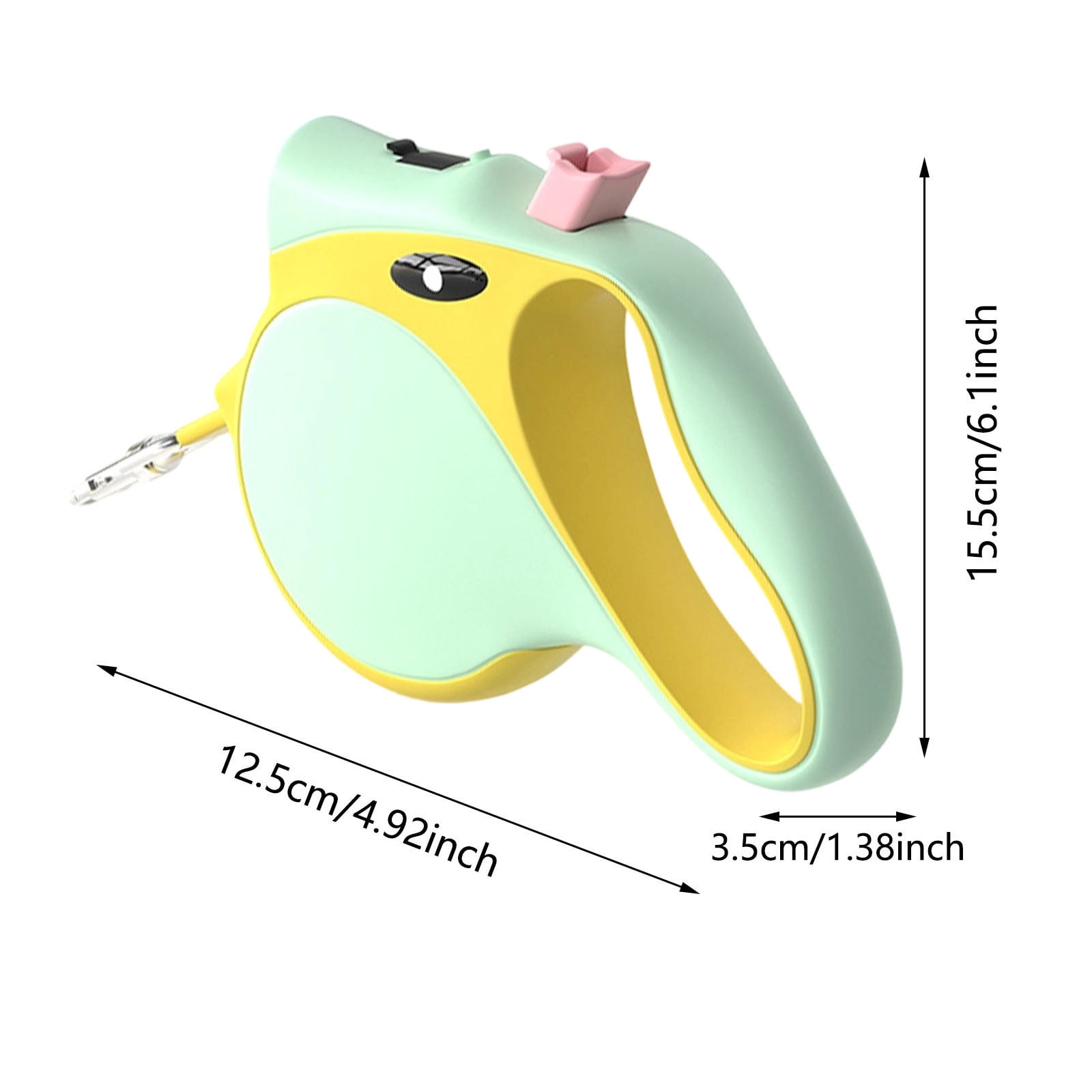Gytml Retractable Dog Leash, Heavy-Duty One-Hand Lockable Walking Lead, Durable Tangle-Free Outdoor Safety Accessory For Small Medium Dogs(Yellow-16Ft)