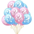 thumbnail image 4 of Toystoory 1 Juego de globos para Baby Shower, guirnalda de borlas de papel, pancarta, flor de pompón, globo de látex rosa y azul, suministros Kits de decoración para fiestas, 4 of 6