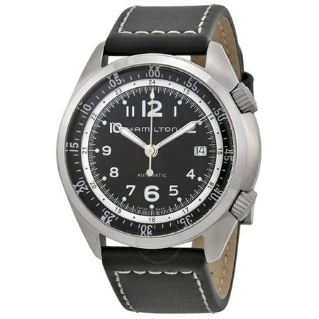 Hamilton Khaki Pilot Pioneer Automatic Leather Men's Watch, H76455933