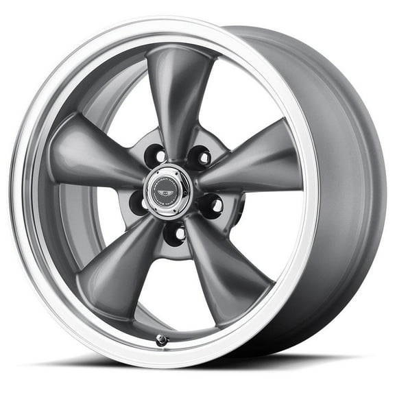 Torq Thurst M, Anthracite Machined Lip 17x7.5 Wheel with 5x110 Bolt Pattern - Gun Metal Wheel Rim