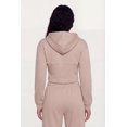 thumbnail image 4 of Women's Scuba Corset Detail Cropped Zip Front Hoodie, 4 of 4