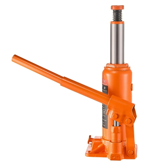 Dranite Heavy Duty 6 Ton(13227.6 lbs) Hydraulic Bottle Jack with 7.7-14.8 Inch Lift, Orange – for Auto Repair, Lifting Cars, SUVs, Pickups, and Agricultural Equipment