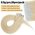 thumbnail image 3 of Benehair Tape In 100% Real Remy Human Hair Extensions Seamless Skin Weft Thick Glue Straight Women Blonde 10-20pcs 24inch, 3 of 13