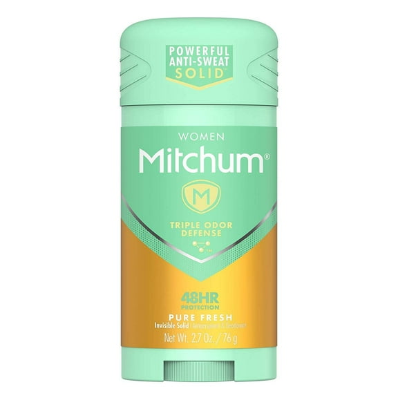 Mitchum Women Triple Odor Defense Invisible Solid 48HR Antiperspirant & Deodorant, Pure Fresh, 2.7 OZ