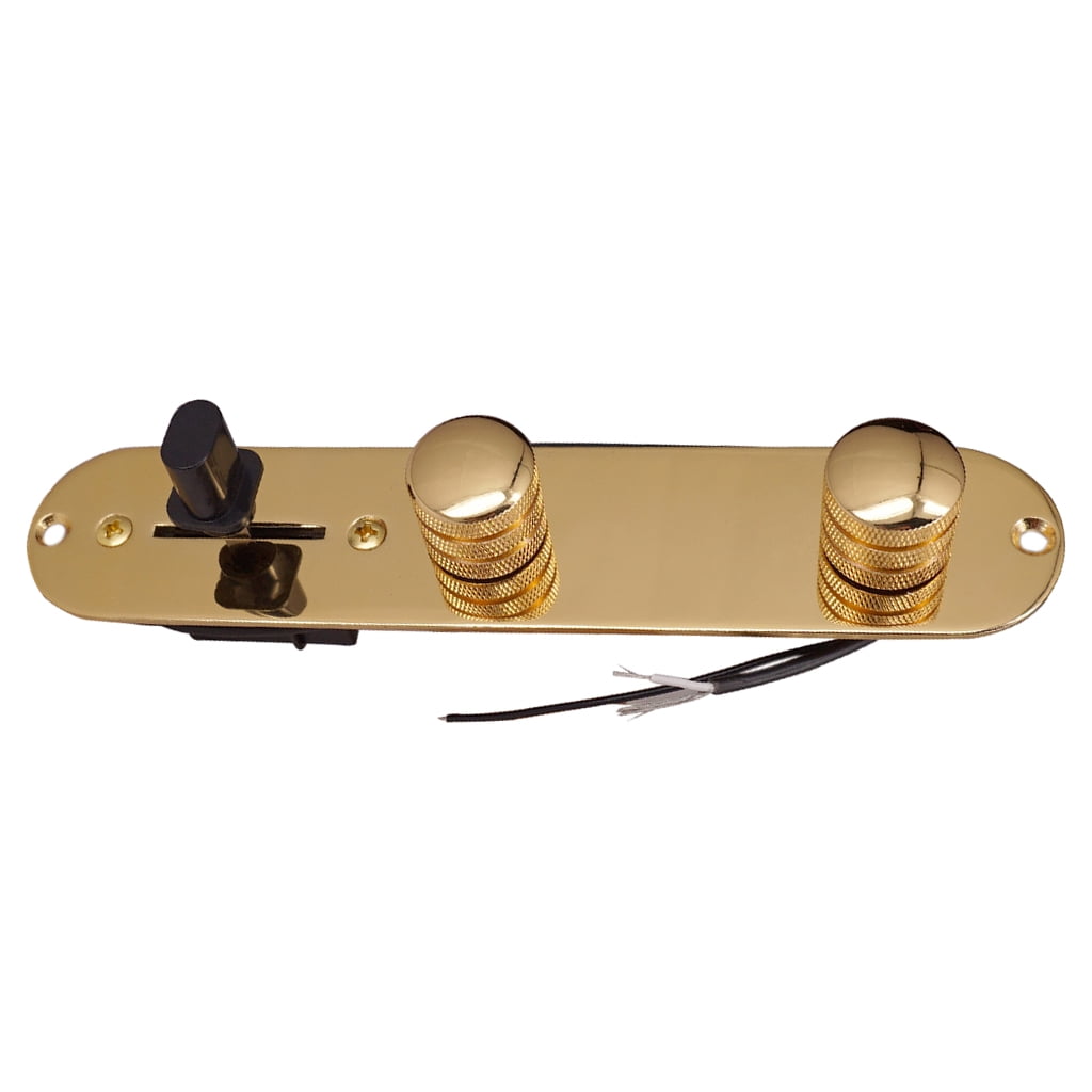 LeeQinersw 3 Way Prewired Control Plate Wiring Harness with Switch Knobs for TL Electric Golden