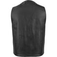 thumbnail image 2 of First Mfg Co - Runner - Men's Motorcycle Biker Riding Black Leather Vest - Small, 2 of 3