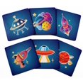 thumbnail image 1 of Inkdotpot Set of 6 Drink Coasters DecorativeNon,SlipCork Base4-inch Square PrintedCoastersEasy Clean- Space Theme, 1 of 8