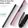 thumbnail image 4 of FIEWESEY for Samsung Galaxy S24 S24 Plus S24 Ultra Case , Dual Layer Protective Shockproof Pocket Credit Card License Rugged Sturdy Shell Slide Wallet Phone Case for Samsung Galaxy S24 Plus, Pink, 4 of 6
