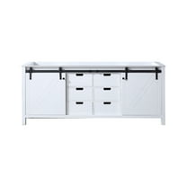 Lexora Home Marsyas 80" Vanity Cabinet in White