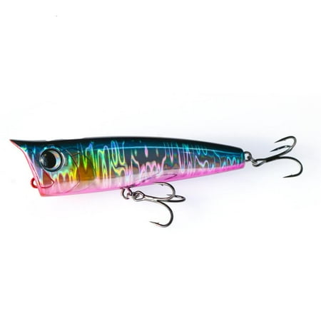 hejhncii Fishing Lures Topwaters Popper Hard Baits with Trebles Hook Swimbait Fishing Popper Baits Sinking Lures for Trouts