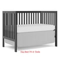 thumbnail image 4 of iRerts 5 In 1 Convertible Baby Crib, Wood Convertible Crib Toddler Bed with Wood Legs, Converts from Baby Crib to Toddler Bed, Fits Standard Full-Size Crib Mattress, Easy to Assemble, Black, 4 of 6
