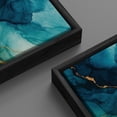 thumbnail image 5 of Large Framed Canvas Art Abstract Dark Blue Waves Print for Modern Living Room Bedroom Wall Decor - 60"x30" Black Framed, 5 of 6