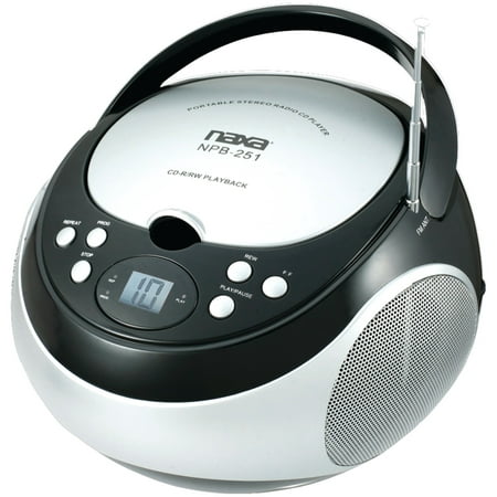 Naxa NPB251BK Portable CD Player with AM/FM Radio (Best Boombox Cd Player)