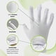 thumbnail image 3 of Guantes blancos hidratantes de algodón para dormir durante la noche, tela blanca de inspección de primera calidad, pulsera segura para terapia de spa sensible e irritada con piel seca para eccema (10 JAMW Sencillez, 3 of 4