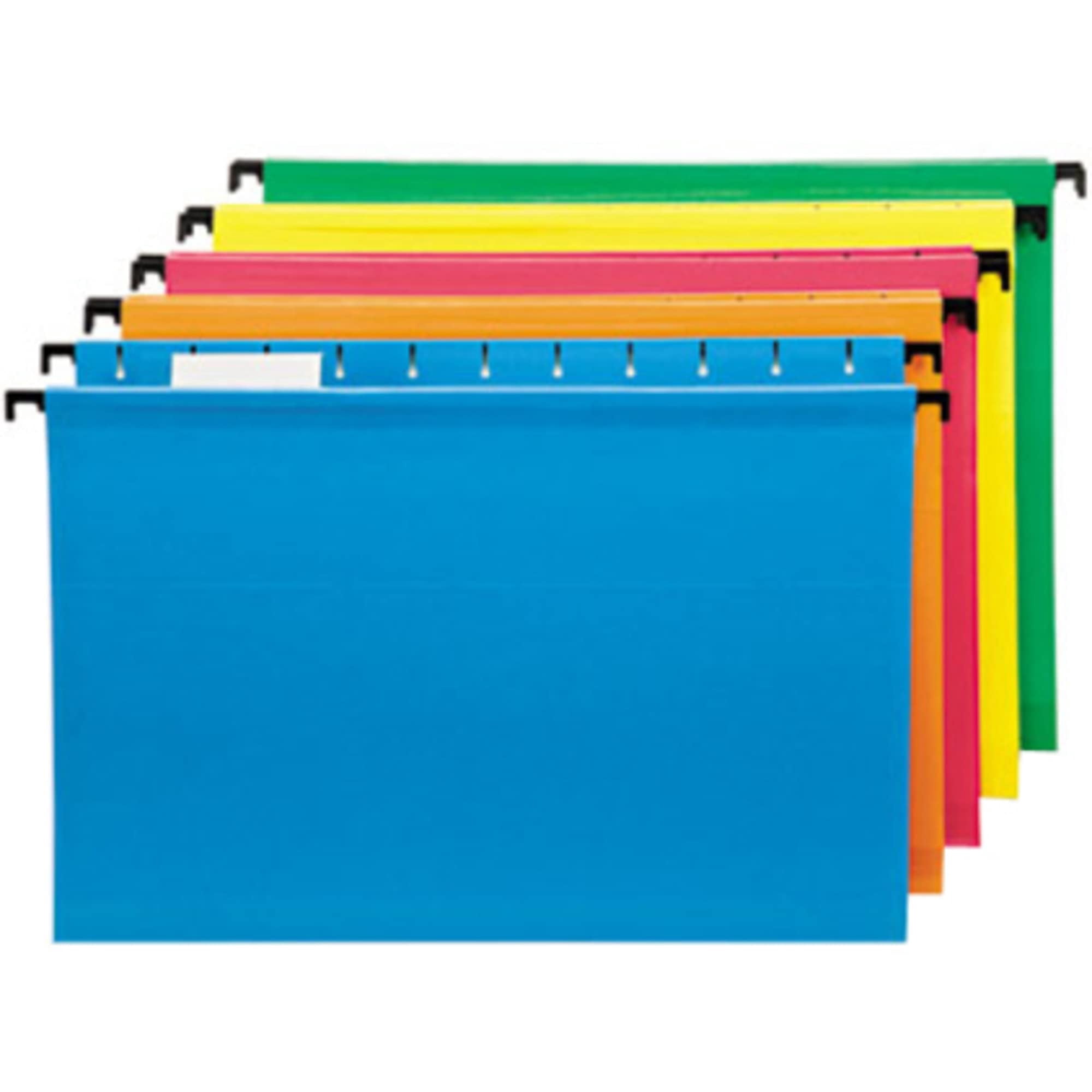 Pendaflex SureHook Hanging File Folder, Letter Size, 1/5 Cut Tabs, Assorted Colors, Pack of 20