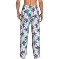 thumbnail image 3 of Picia Palm Leaves Mens Soft Woven Cotton Elastic Waistband Sleep Pajama Pant Lounge Sleep Pant With Pockets And Drawstring-XX-Large, 3 of 9