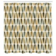 thumbnail image 2 of Ambesonne Retro Shower Curtain, 60s 70s Style Round Shapes, 69"Wx70"L, Sand Brown, 2 of 4