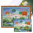 thumbnail image 1 of Punto Cruz Paseo en Globo Aerostático Con Algodón Ecológico 11CT Bordado 75x60cm, 1 of 9