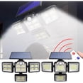 thumbnail image 1 of Vaidha Lights Outdoor,Motion Sensor Lights With Remote Control, 4 Heads Security LED Floo-d, IP65, 270掳 Wide Angle Illuminatio-n Wall, 1 of 7