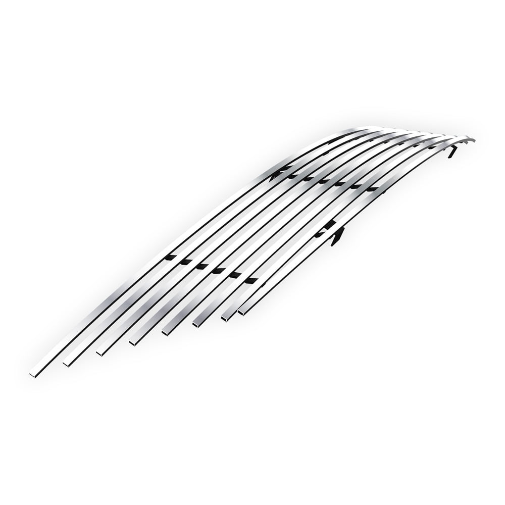 APS Stainless Steel Billet Grille Insert For Chevy Caprice 1986-1990 - Upper Main Grille, 304 SS, No Welding, Silver/Black