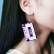 thumbnail image 2 of Pendientes geométricos con costura acrílica de cinta de 9 colores, pendientes sencillos de personalidad a la moda, pendientes para mujer, 2 of 4