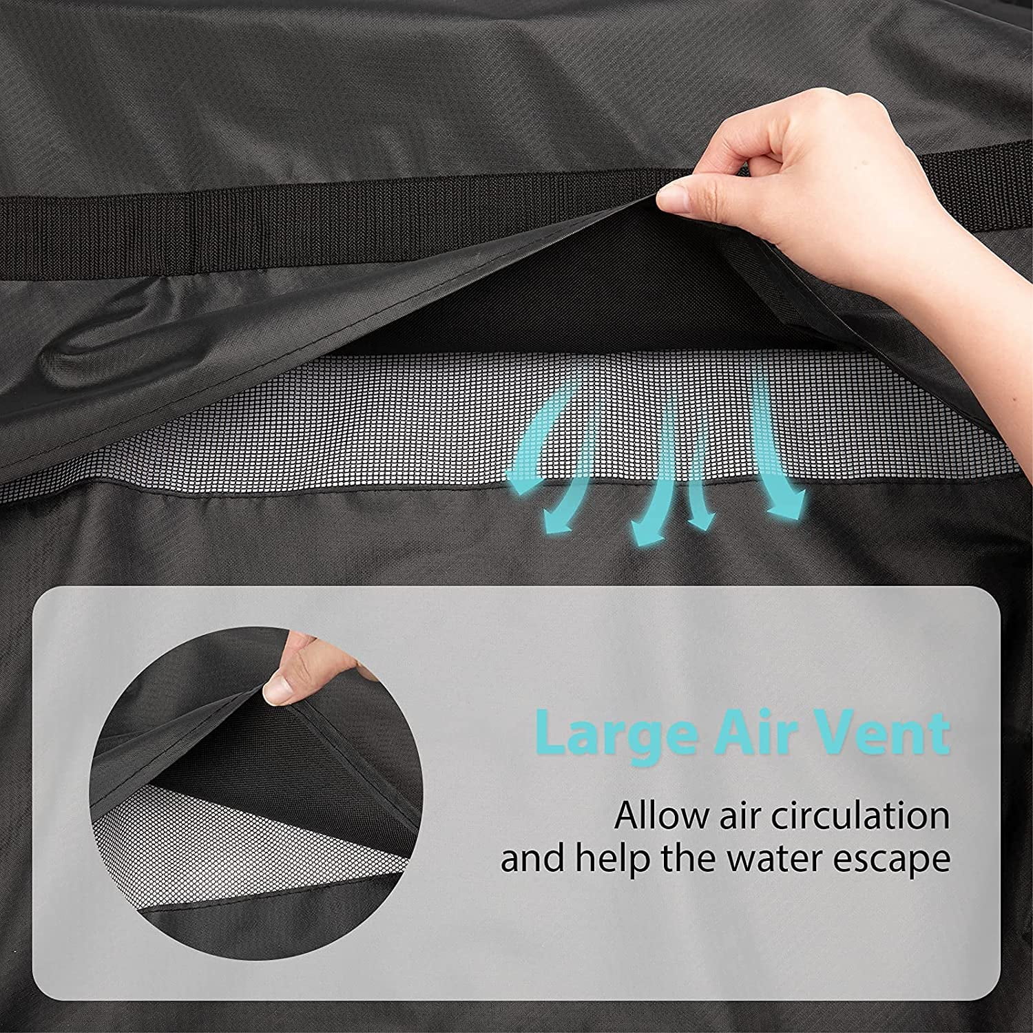 MR. COVER Prep Table Cover for 52 Inch Keter Unity XL Portable Outdoor Table, Heavy Duty & Waterproof Patio Table Covers for Grill Dining Kitchen Cart, Rip-Stop and Weather-Resistant, Black