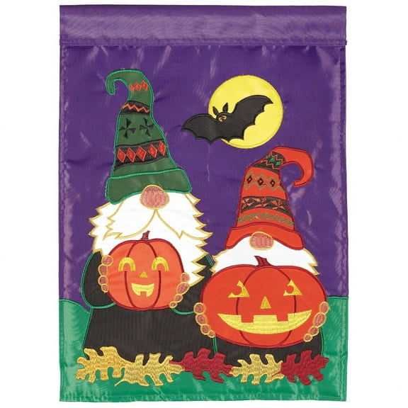 Magnolia Gardens M001714 29 x 42 in. Halloween Gnomes Polyester Garden Flag - Large