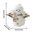 thumbnail image 5 of 2025 Christmas Plush Snowman Doll, InsCrazy Indoor Tabletop Decor for Christmas Decoration, 5 of 5
