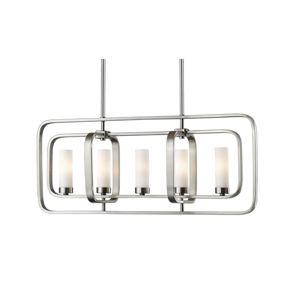 6000-5L-BN-Z-Lite-Aideen - 5 Light Island/Billiard in Fusion Style - 9.75 Inches Wide by 14.25 Inches High-Brushed Nickel Finish