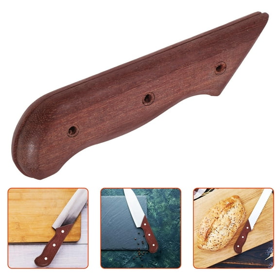 UPKOCH Knife Handle Repair 1 Set Dark Brown Wood for Culinary Activities 14.0x3.8x0.9in
